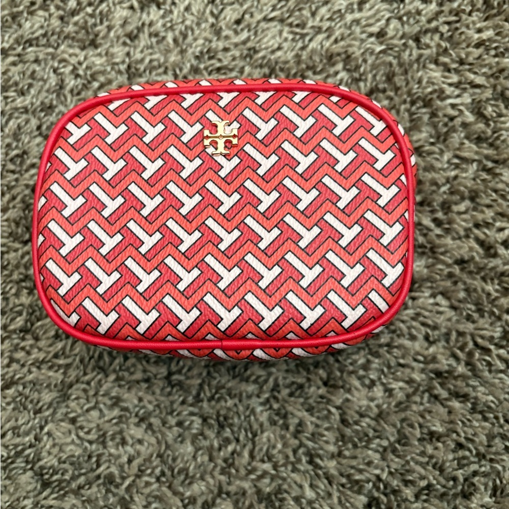 Tory Burch Red Patterned Women's cosmetic pouch